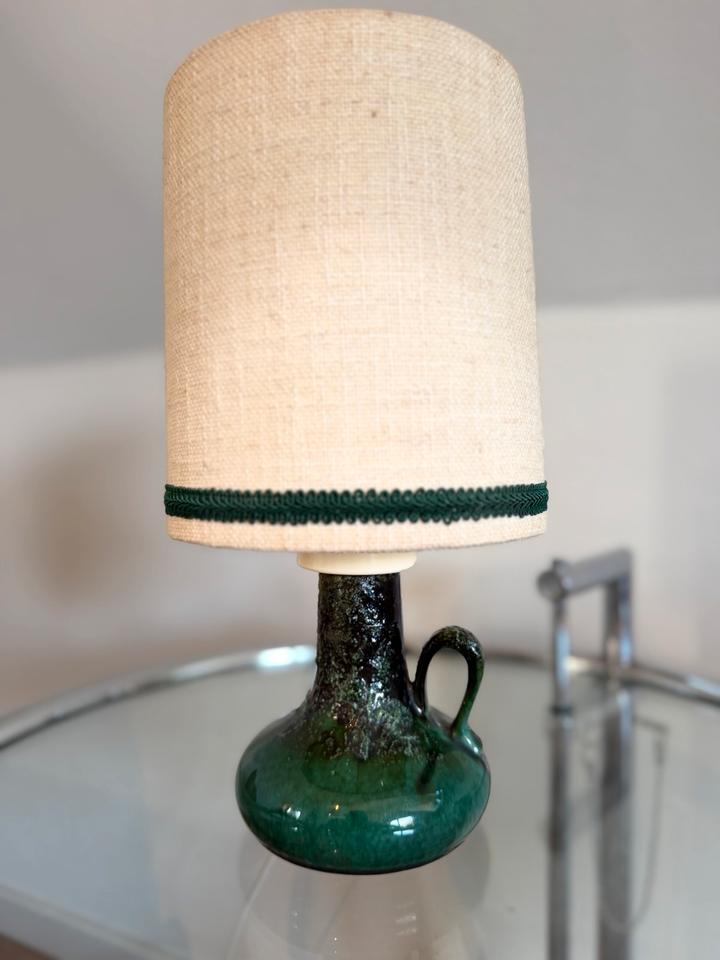 Vintage Fat Lava Tischlampe | Opalgrün Keramik | 60er 70er Jahre – Ansicht 5