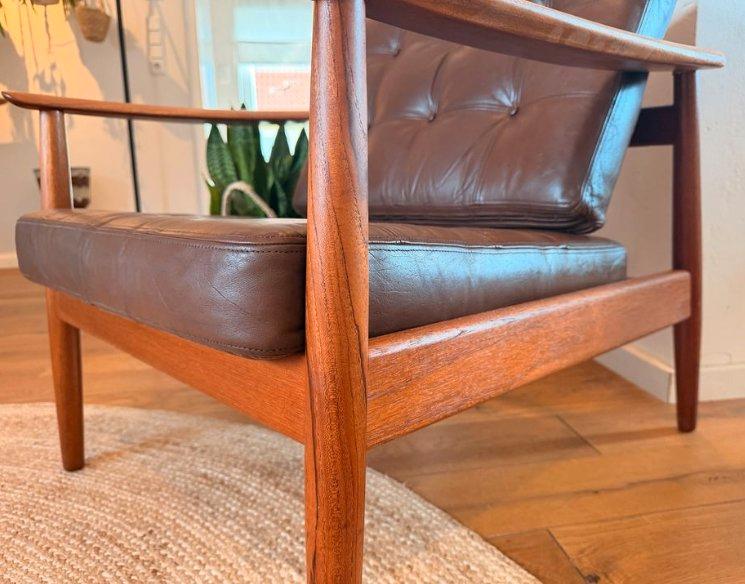 Arne Vodder FD 164 Lounge Chair | CADO Denmark | Teak & Leder – Ansicht 9