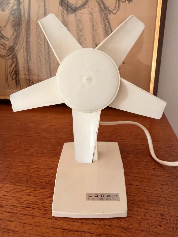 Vintage CORA Tischventilator 70er Jahre Orange Space Age Retro – Ansicht 3