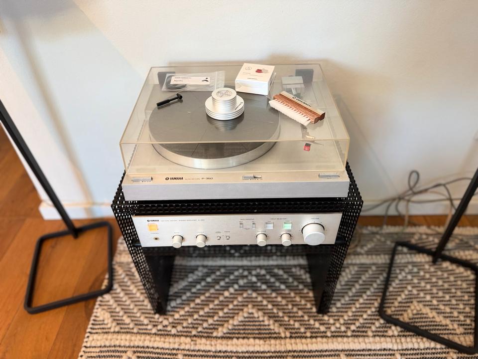 Yamaha P-350 + A-450 HiFi-Set mit Metallrack | 80er Jahre