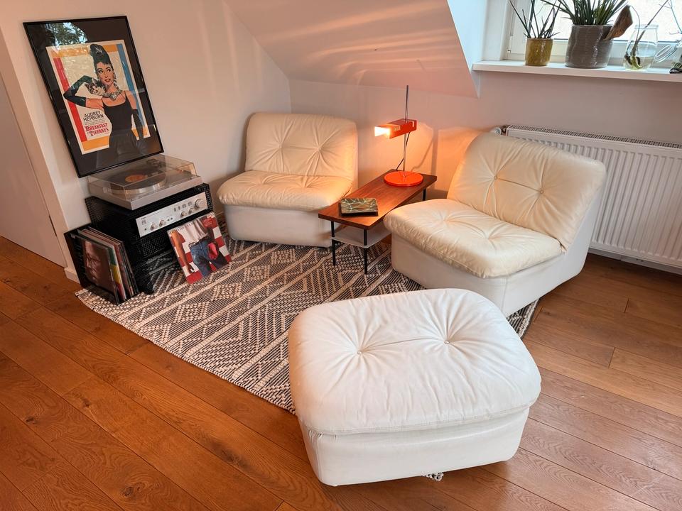 COR Ambo Lounge Sofa & Ottoman | 70er Space Age Vintage Leder – Ansicht 2