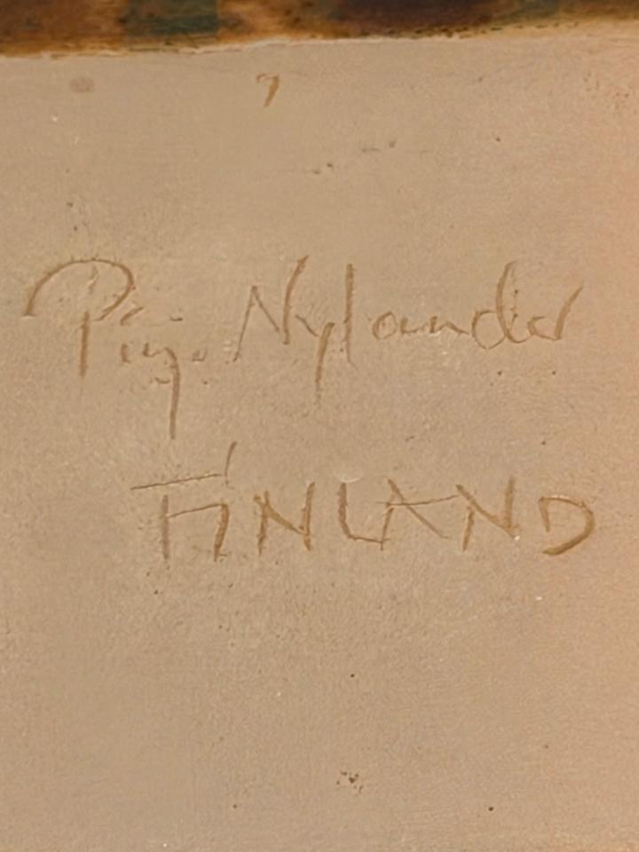 Vintage Pirjo Nylander Studiokeramik Schale Finnland Mid Century – Ansicht 6