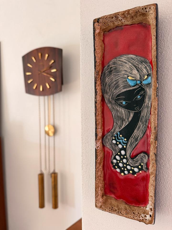 Vintage Wandbild Ceramica Titano San Marino 60er Pop Art Keramik – Ansicht 2