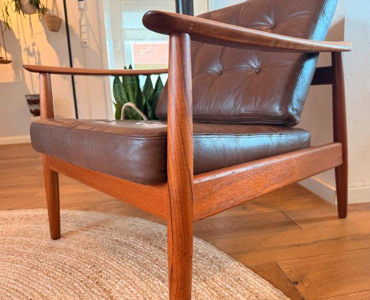Arne Vodder FD 164 Lounge Chair | CADO Denmark | Teak & Leder – Ansicht 10