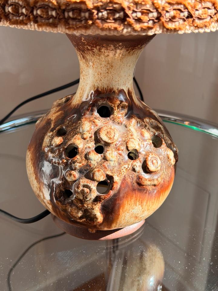 Vintage Tischlampe Fat Lava 70er Keramik Stehlampe Mid Century – Ansicht 2