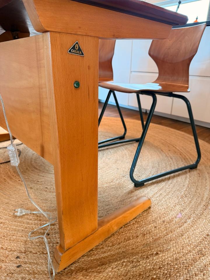 Vintage Casala Schreibtisch/Schulbank| 2 x Flötotto | Aufgearb. – Ansicht 8