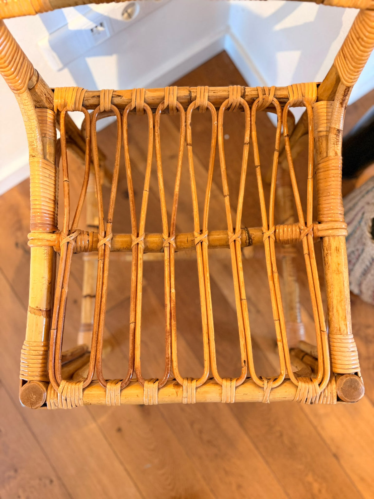 Italienischer Bambus- & Rattanstuhl | 1950er/1960er – Detailaufnahme 14