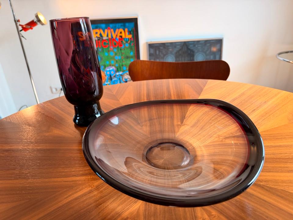 Kosta Boda Vicke Lindstrand Schale & Vase Glas Set Mid Century – Ansicht 7
