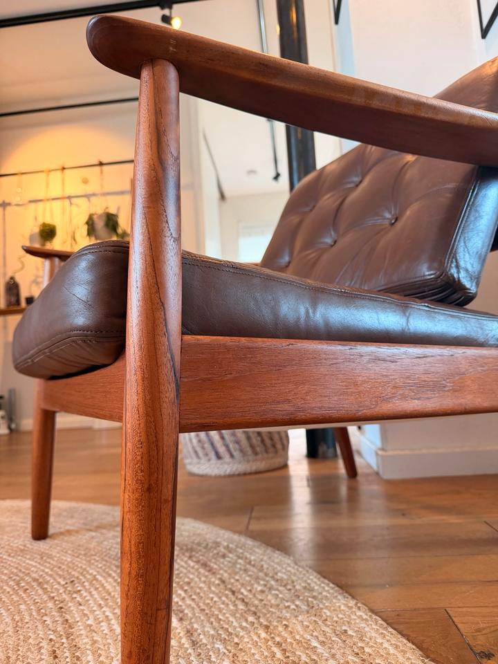 Arne Vodder FD 164 Lounge Chair | CADO Denmark | Teak & Leder – Ansicht 6