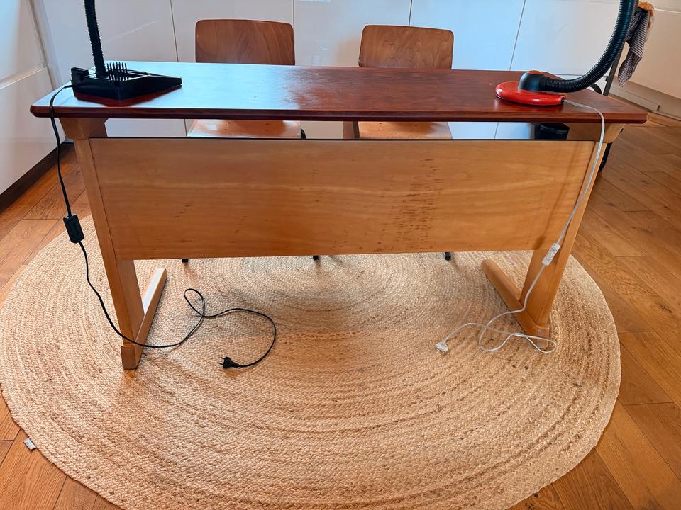 Vintage Casala Schreibtisch/Schulbank| 2 x Flötotto | Aufgearb. – Ansicht 10