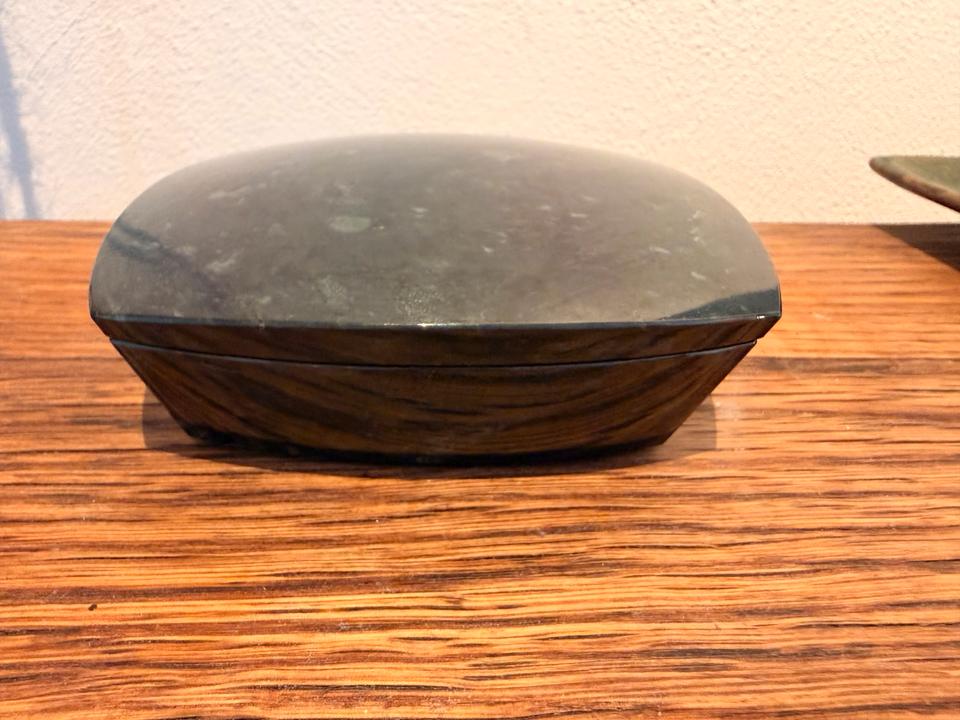 Vintage Naturstein Dose Mid Century Schatulle Marmor Serpentin 70 – Ansicht 5
