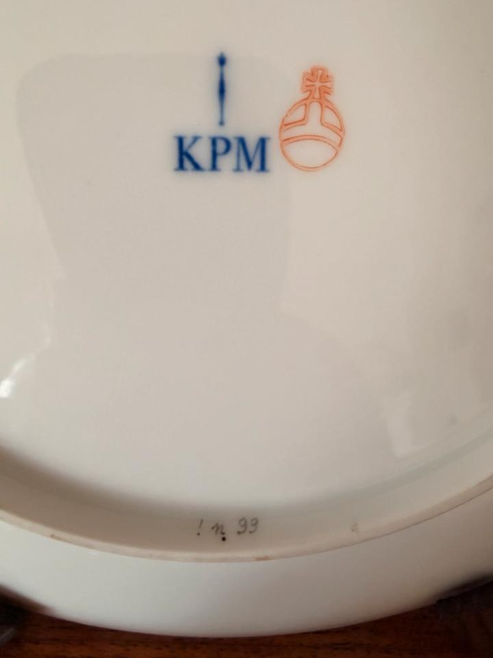 KPM Berlin Teller Urbino Sonderdekor 99 Farbtupfen Handbemalt – Ansicht 8