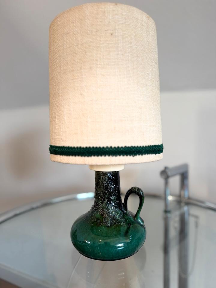 Vintage Fat Lava Tischlampe | Opalgrün Keramik | 60er 70er Jahre – Ansicht 3