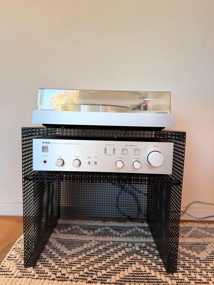 Yamaha P-350 + A-450 HiFi-Set mit Metallrack | 80er Jahre