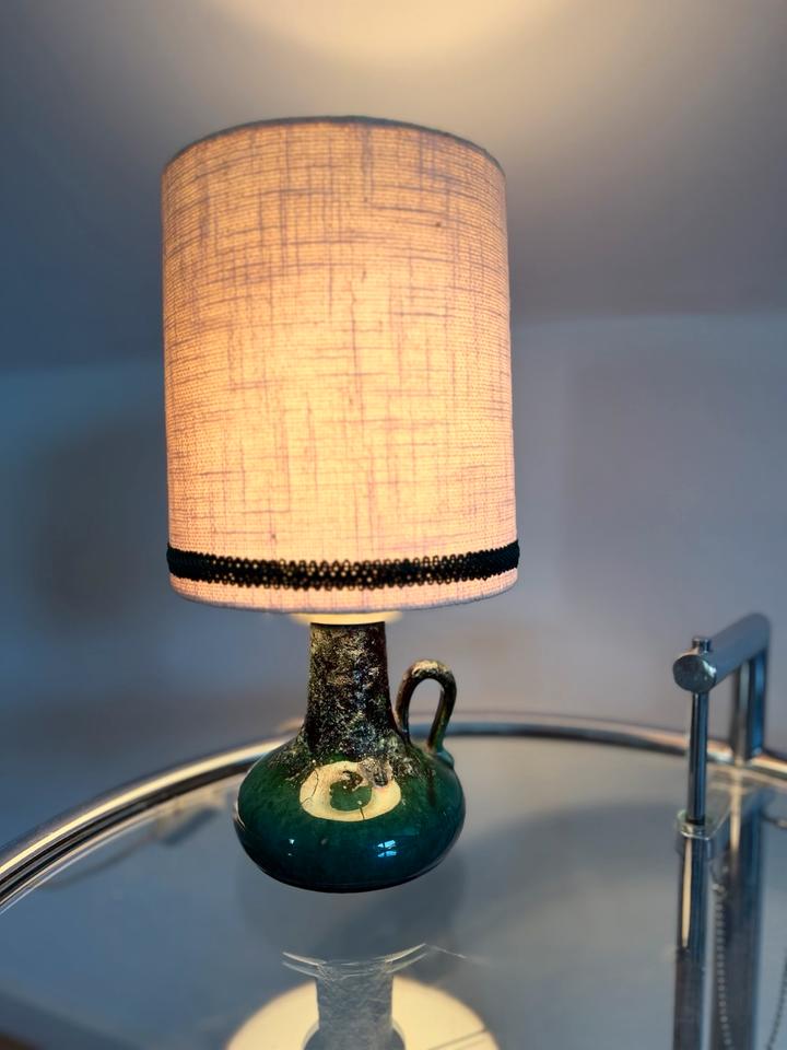 Vintage Fat Lava Tischlampe | Opalgrün Keramik | 60er 70er Jahre – Ansicht 11