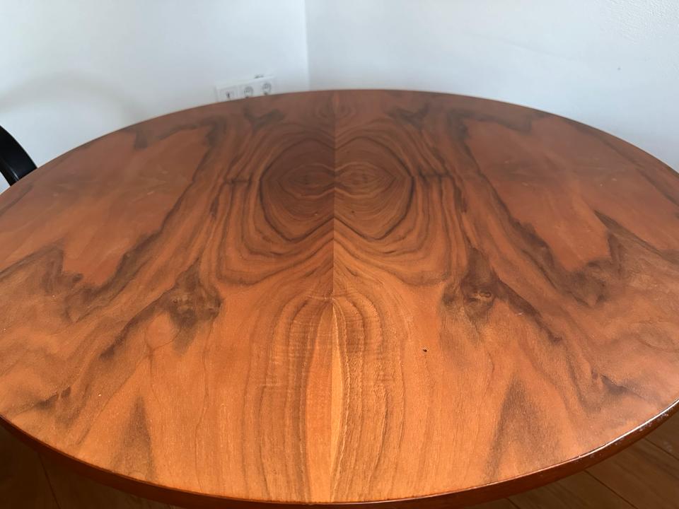Vintage Nussbaum Lounge Tisch Sternfuß Mid Century Design – Ansicht 2