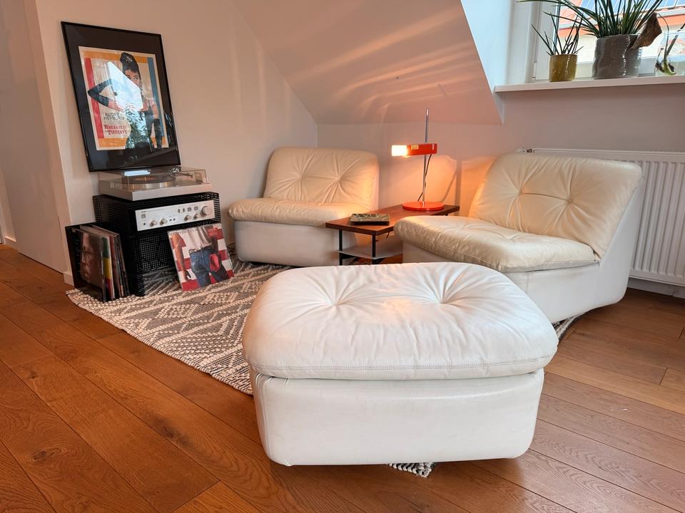 COR Ambo Lounge Sofa & Ottoman | 70er Space Age Vintage Leder