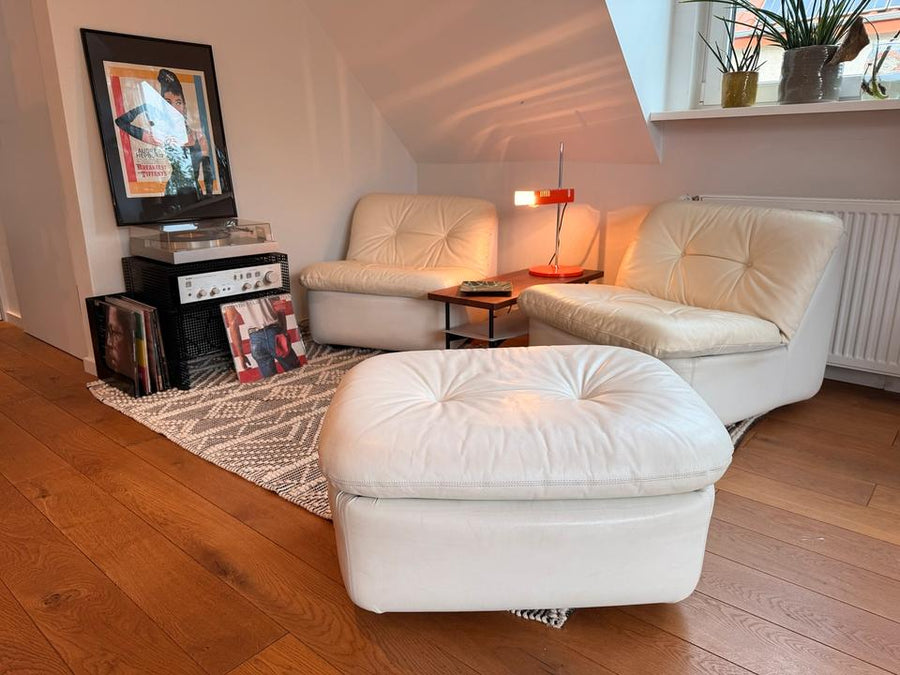 COR Ambo Lounge Sofa & Ottoman | 70er Space Age Vintage Leder