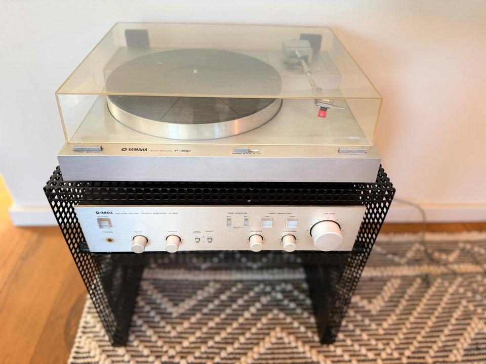 Yamaha P-350 + A-450 HiFi-Set mit Metallrack | 80er Jahre
