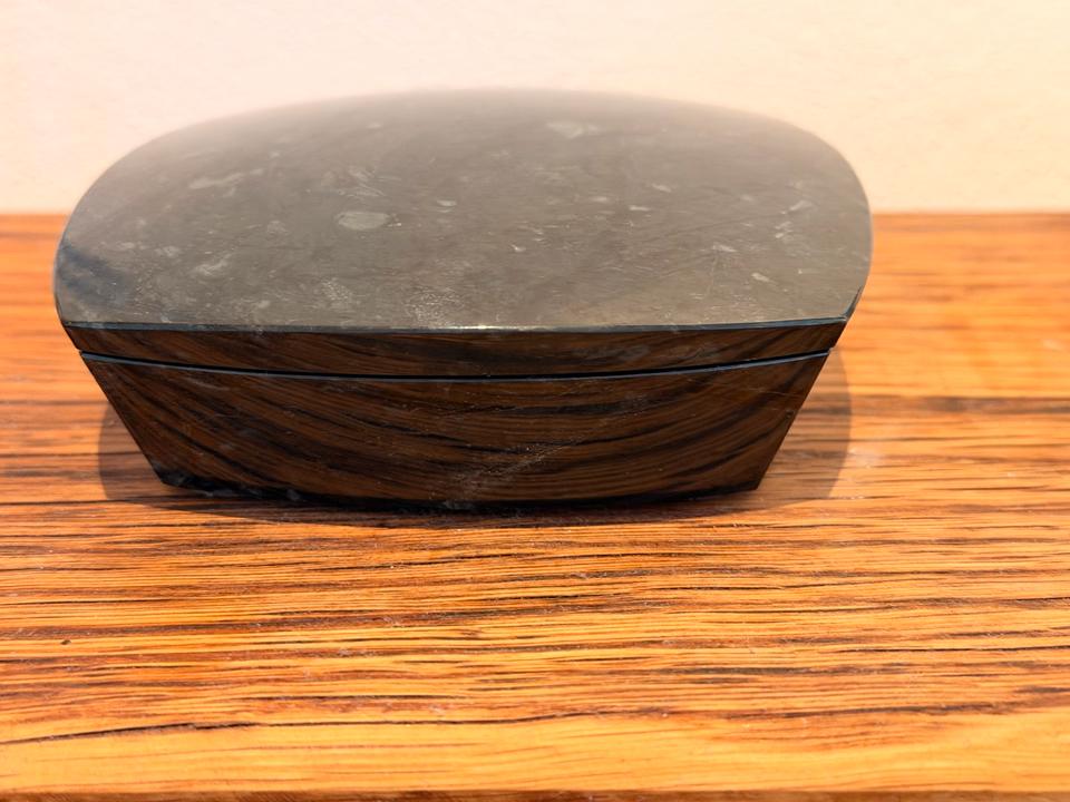 Vintage Naturstein Dose Mid Century Schatulle Marmor Serpentin 70 – Ansicht 4
