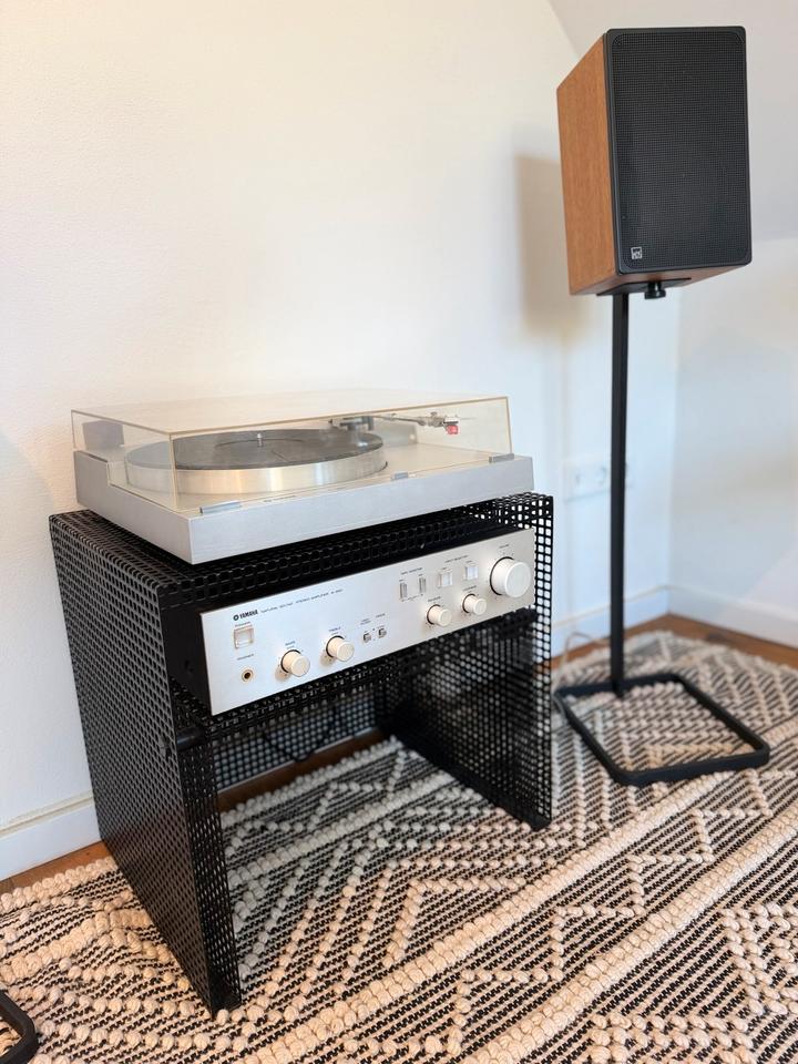 Yamaha P-350 + A-450 HiFi-Set mit Metallrack | 80er Jahre