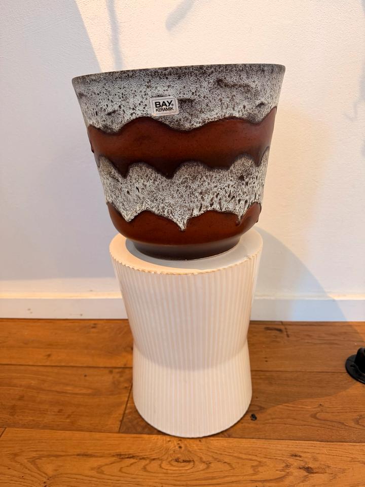 Vintage Bay Keramik Übertopf XXL 60er 70er West Germany WGP Etike – Ansicht 6